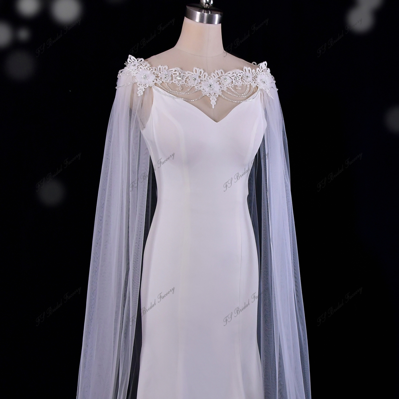 3D Lace Cape For Bridal Gowns