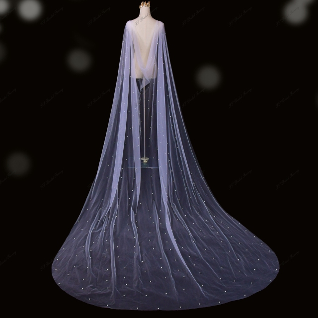 Long Pearl Capes For Brides
