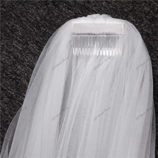 Wedding Veil Soft Lace Edge Bride With Comb