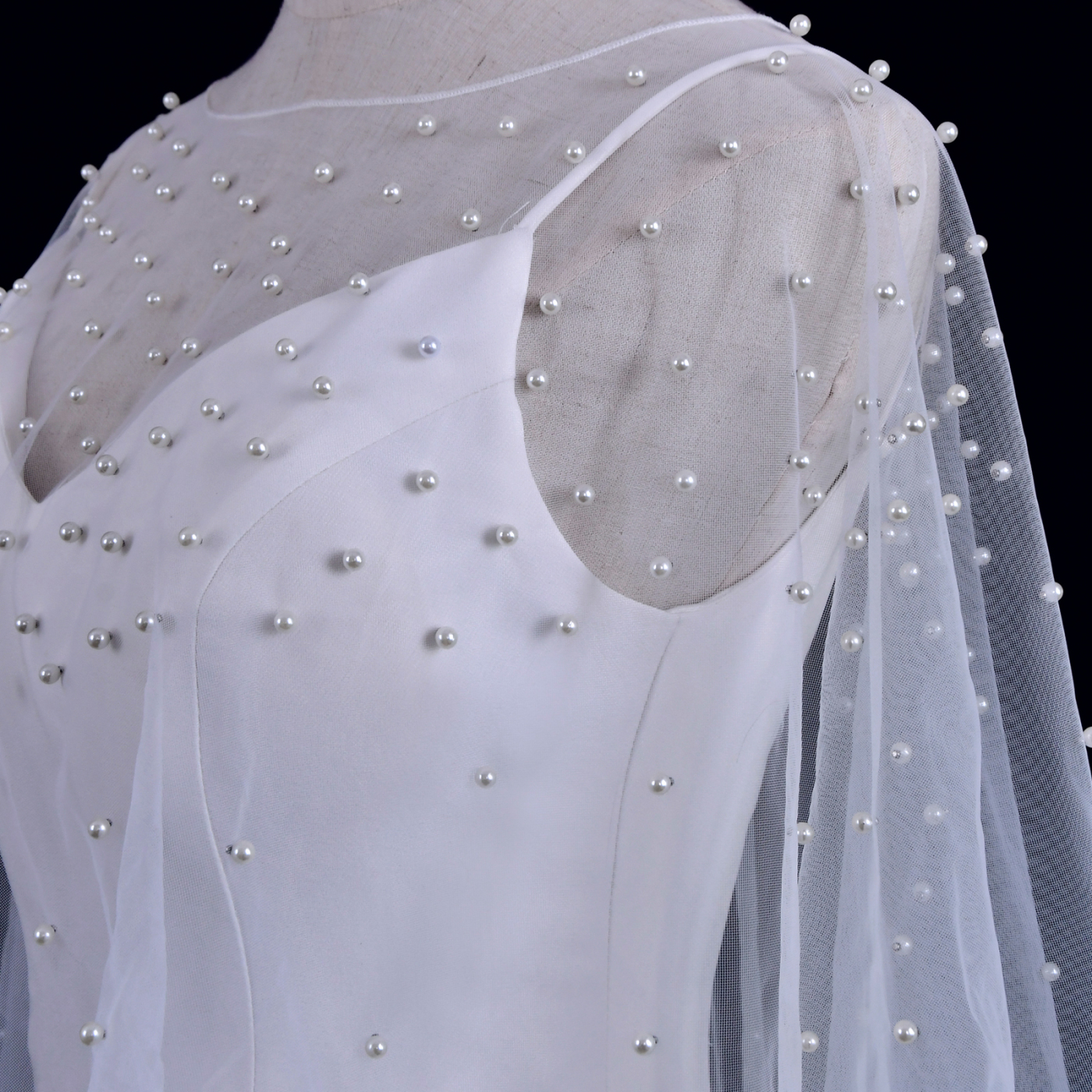 Elegant Pearl Bridal Capes