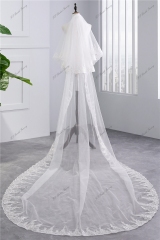 Two Tier Chapel Bridal Accessories Veils With Comb