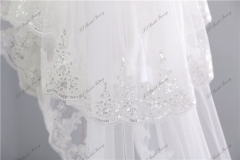 Two Tier Chapel Bridal Accessories Veils With Comb