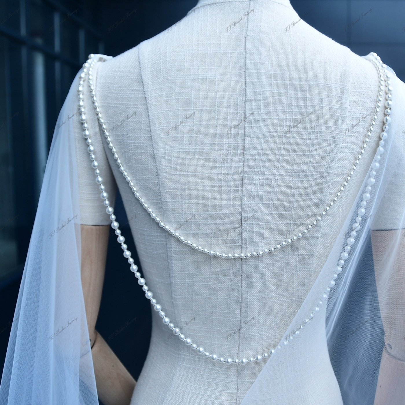 Pearl Long Capes for Wedding dresses