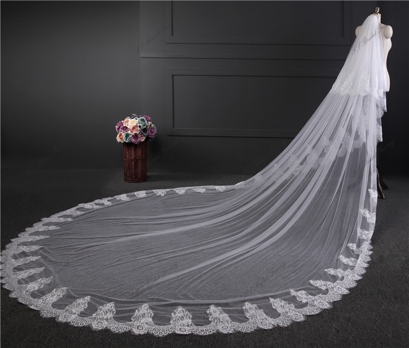 Wedding Veil Soft Lace Edge Bride With Comb