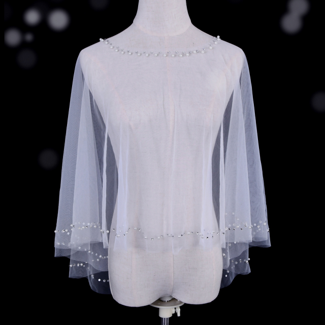 Elegant Pearl Bridal Capes