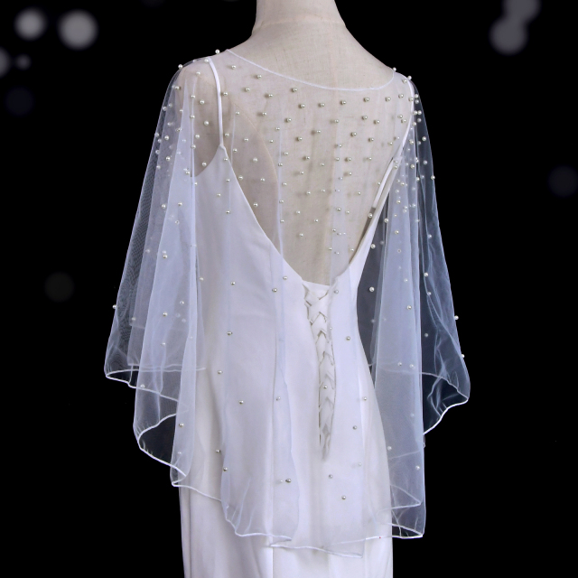 Elegant Pearl Bridal Capes