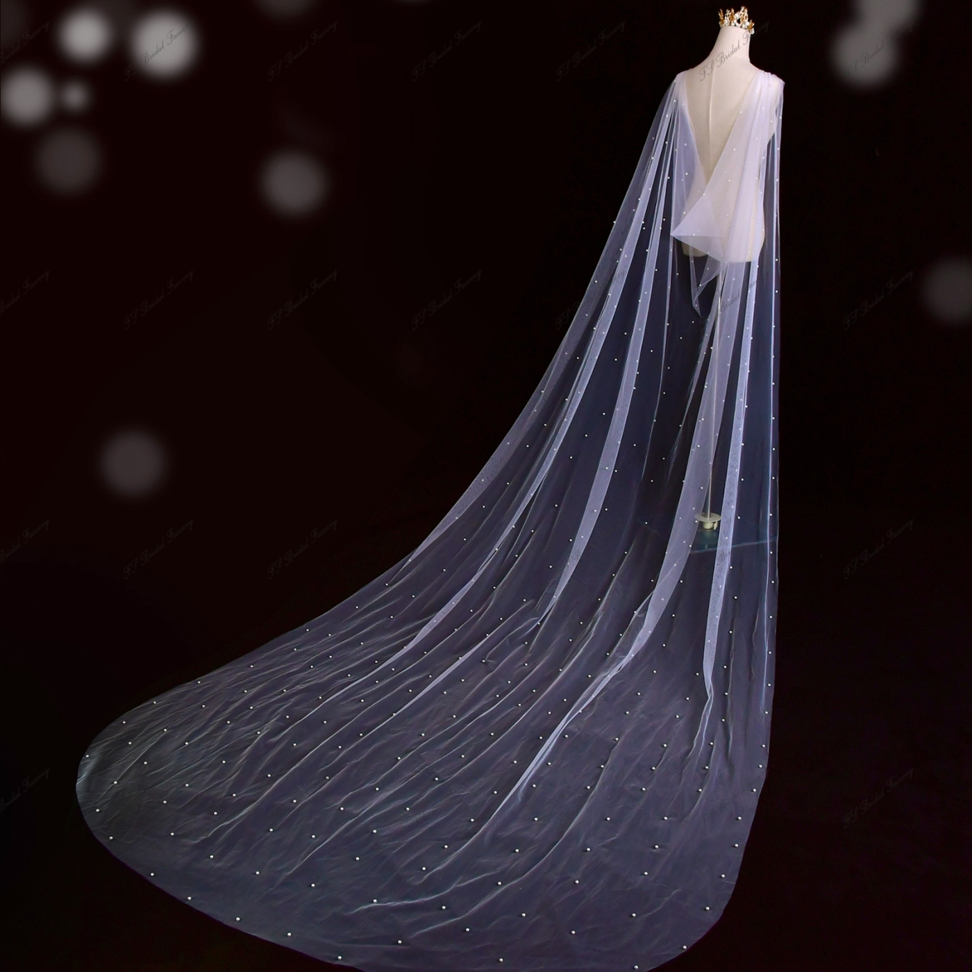 Long Pearl Capes For Brides