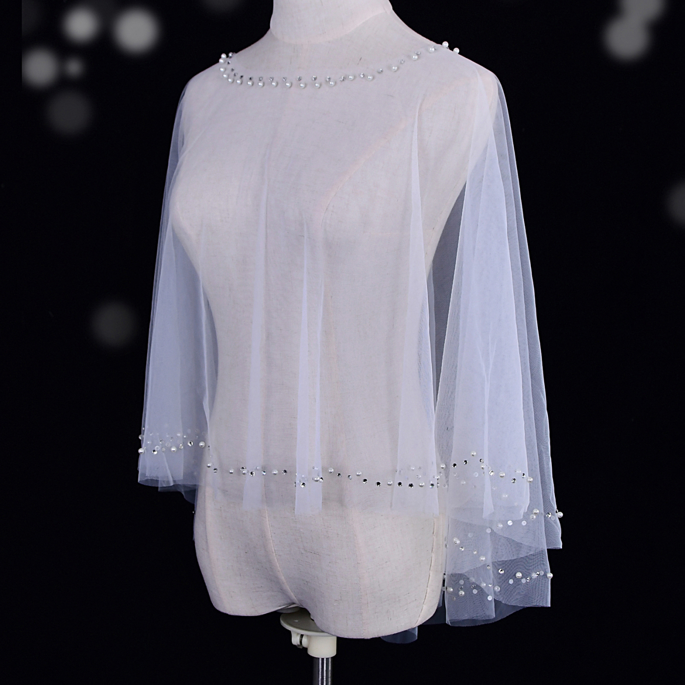 Elegant Pearl Bridal Capes