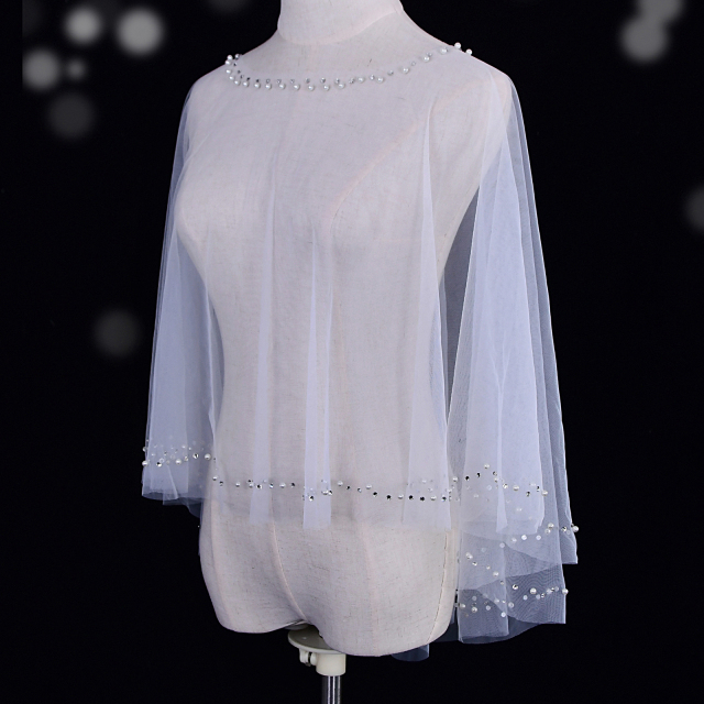 Elegant Pearl Bridal Capes