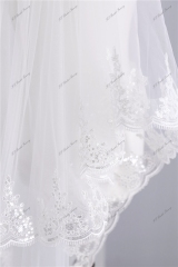 Two Tier Chapel Bridal Accessories Veils With Comb