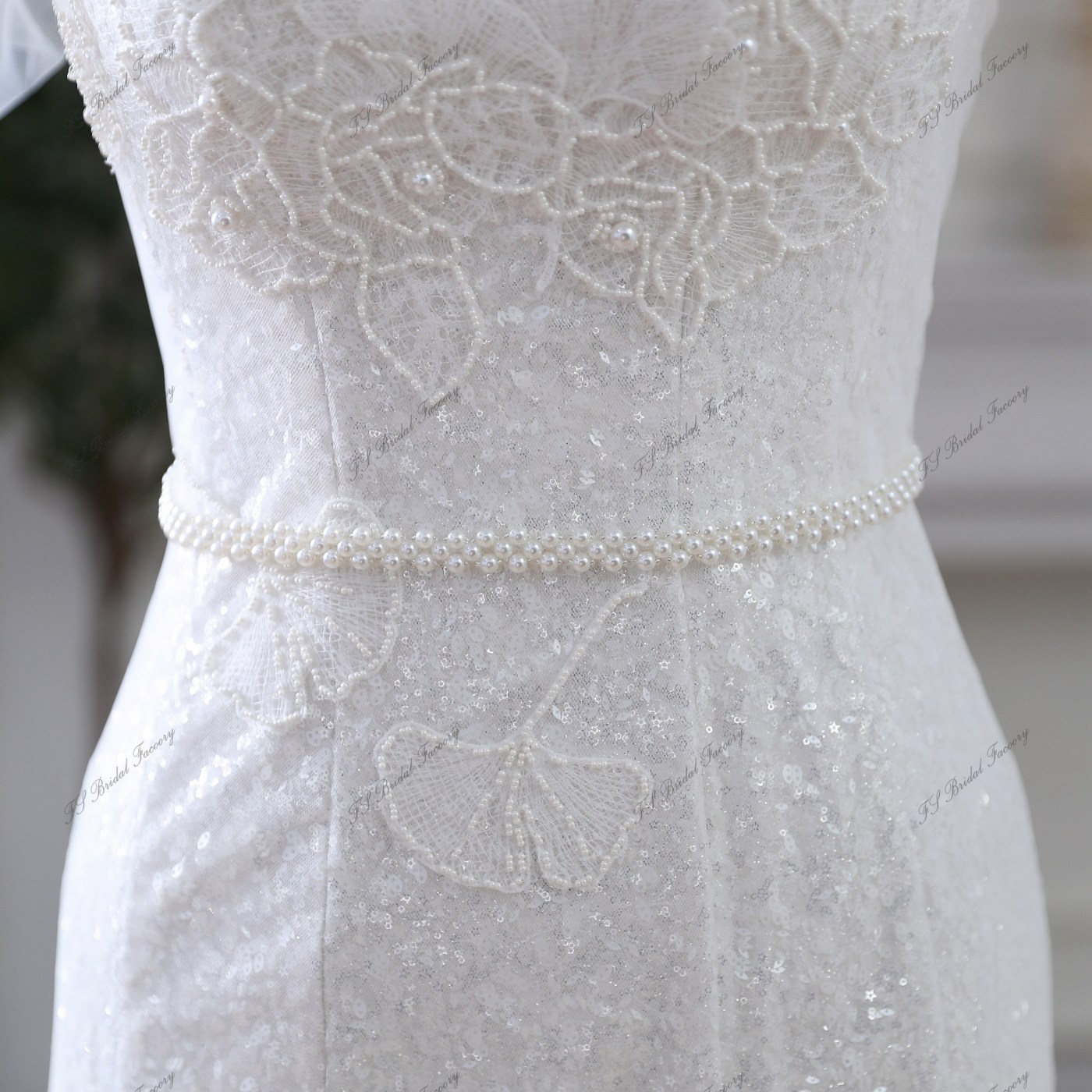 High Quality Pearl Wedding Belt