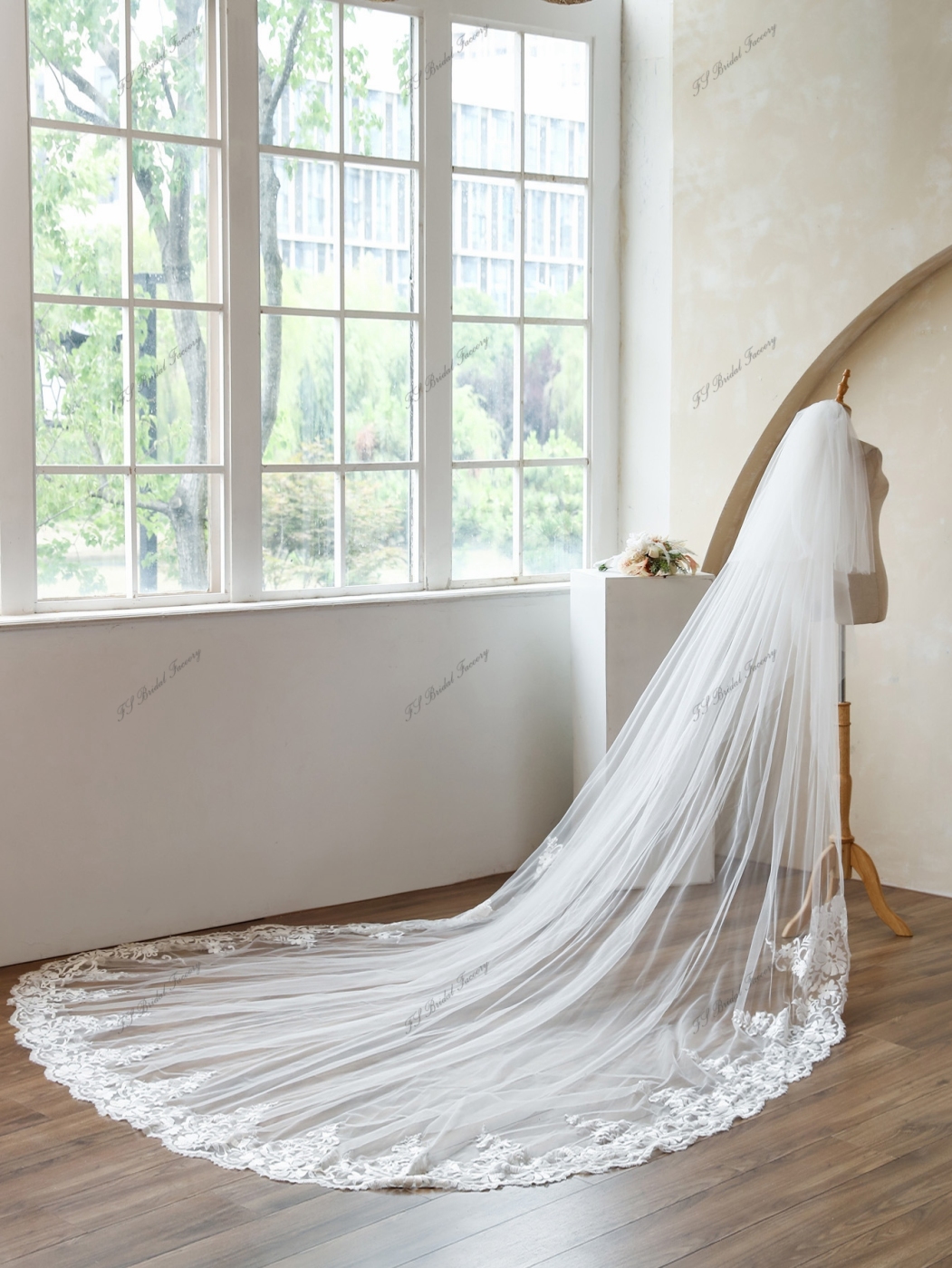137 Inch Lace Wedding Veils
