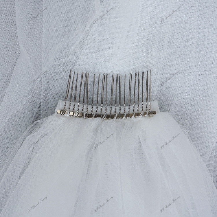 137 Inch Plain Wedding Veils