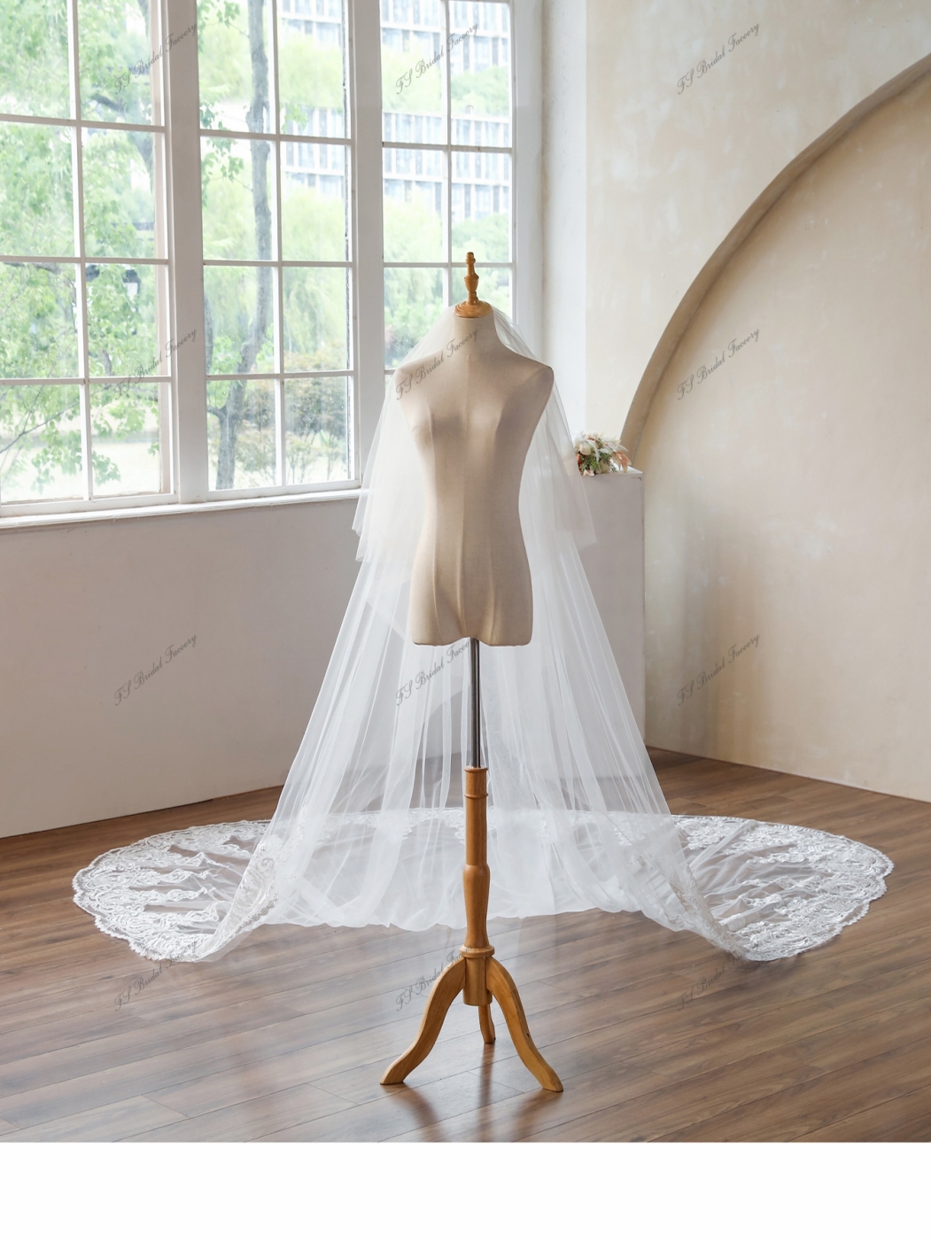 137 Inch Lace Wedding Veils