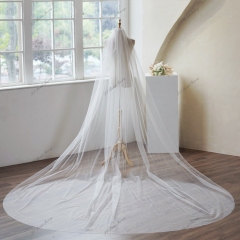 137 Inch Glitter Wedding Veils