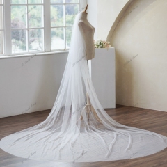 137 Inch Plain Wedding Veils