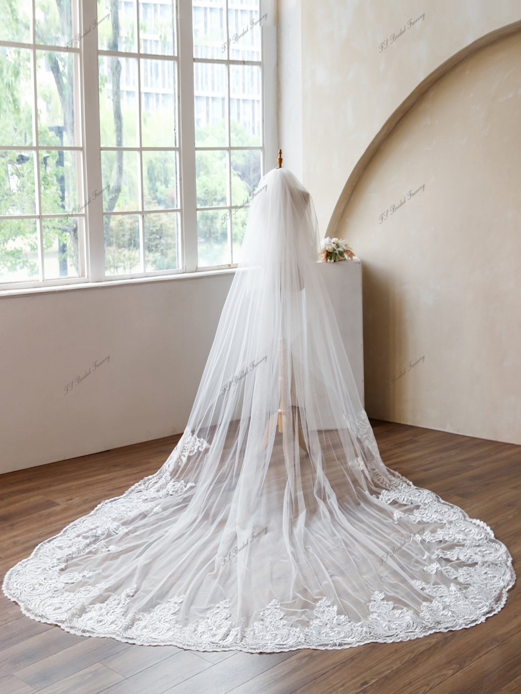 137 Inch Lace Wedding Veils
