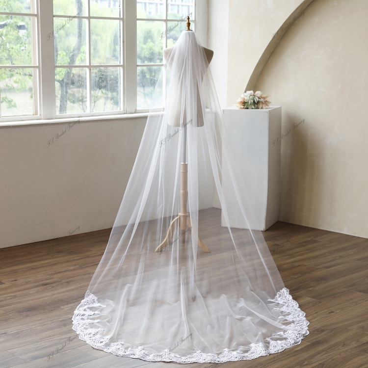 118 Inch Lace Wedding Veils