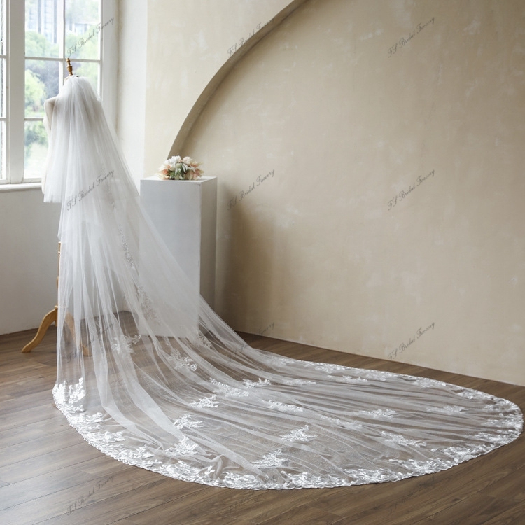 137 Inch Lace Wedding Veils