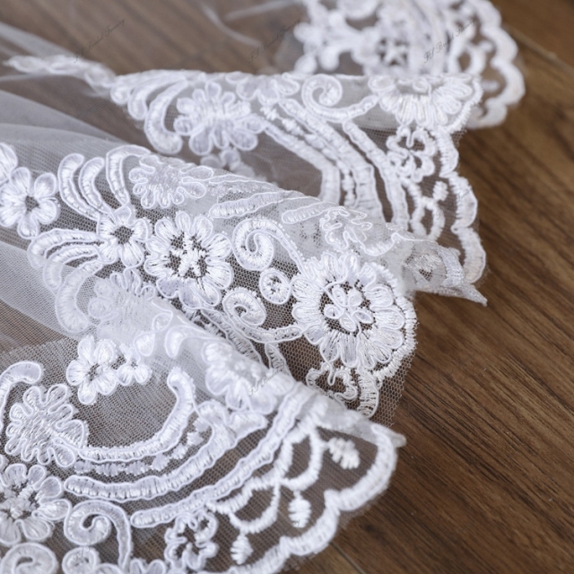 118 Inch Lace Wedding Veils