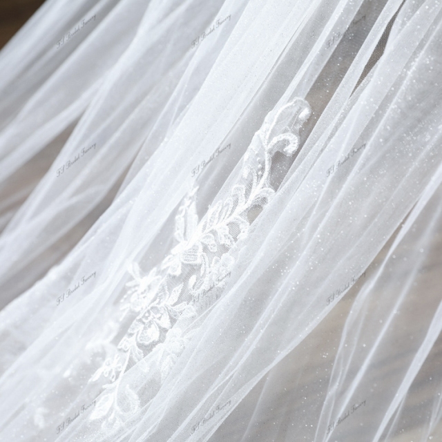 137 Inch Lace Wedding Veils