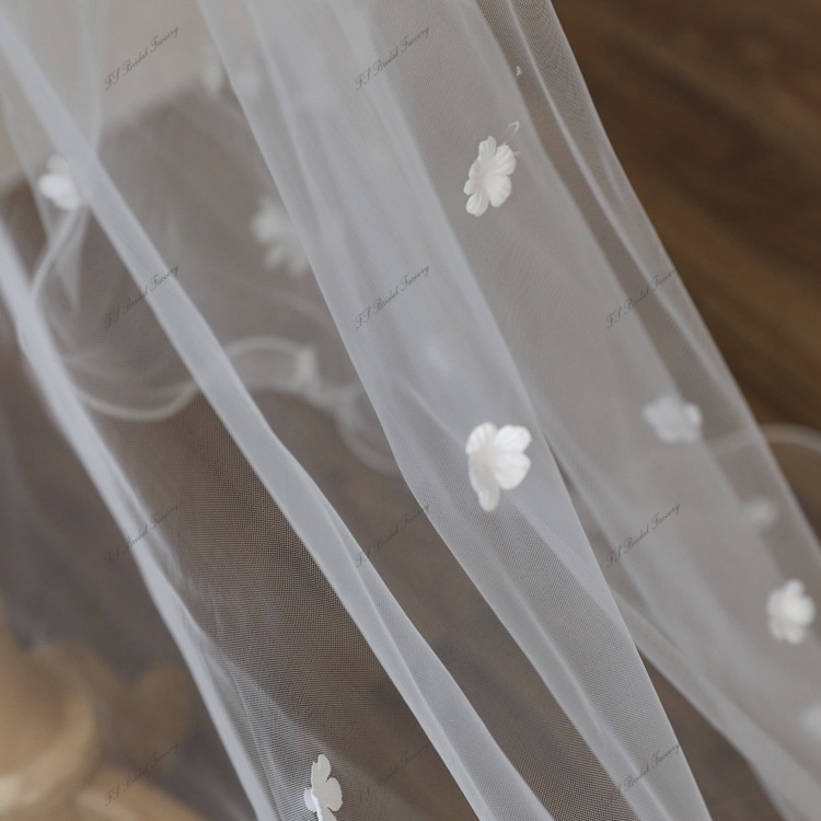 118 Inch 3D Lace Wedding Veils