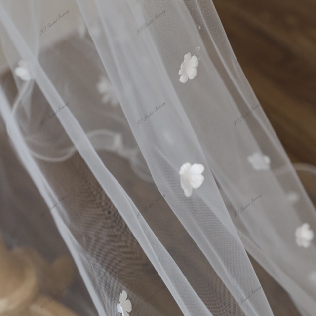 118 Inch 3D Lace Wedding Veils