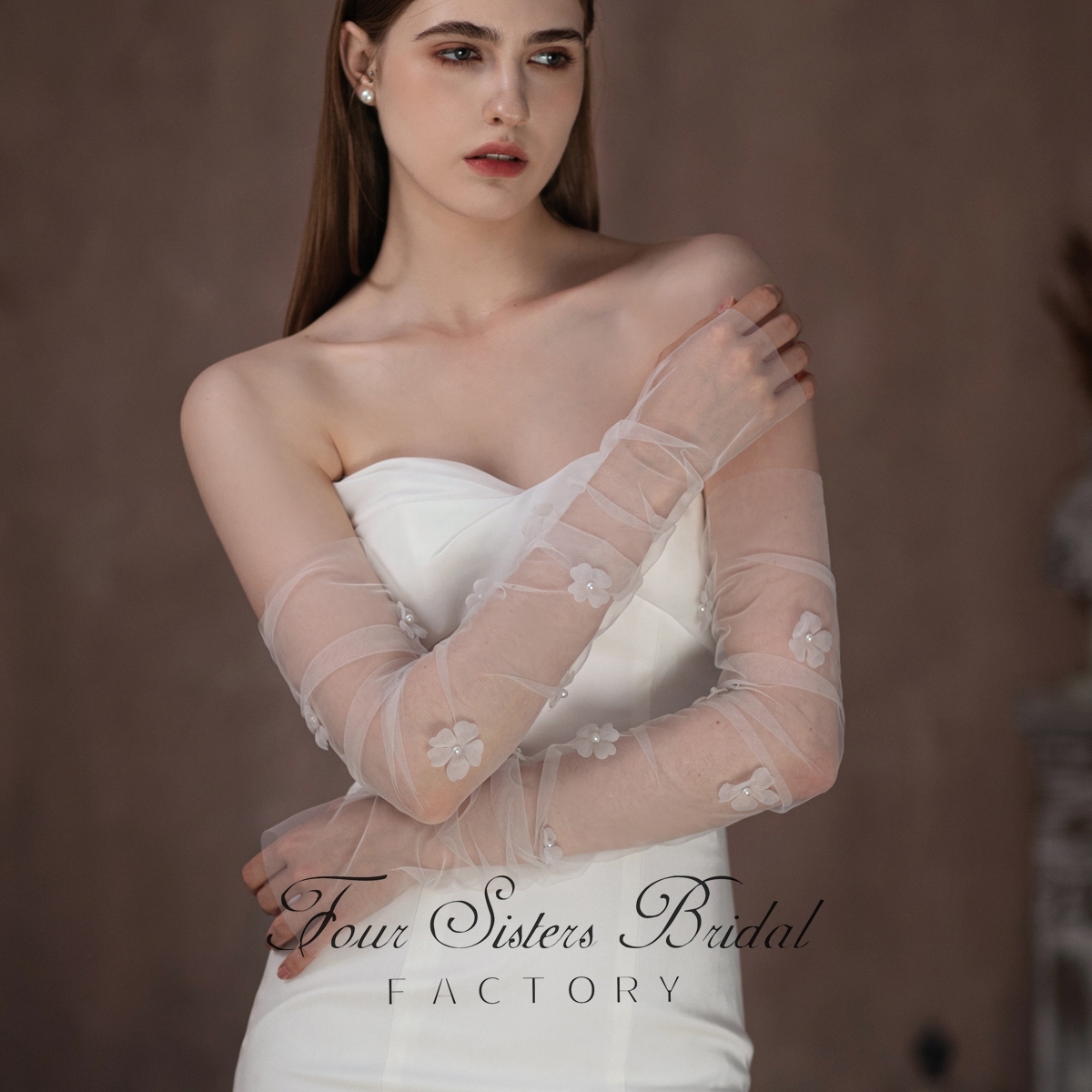 3-D Flowers Wedding Sleeves
