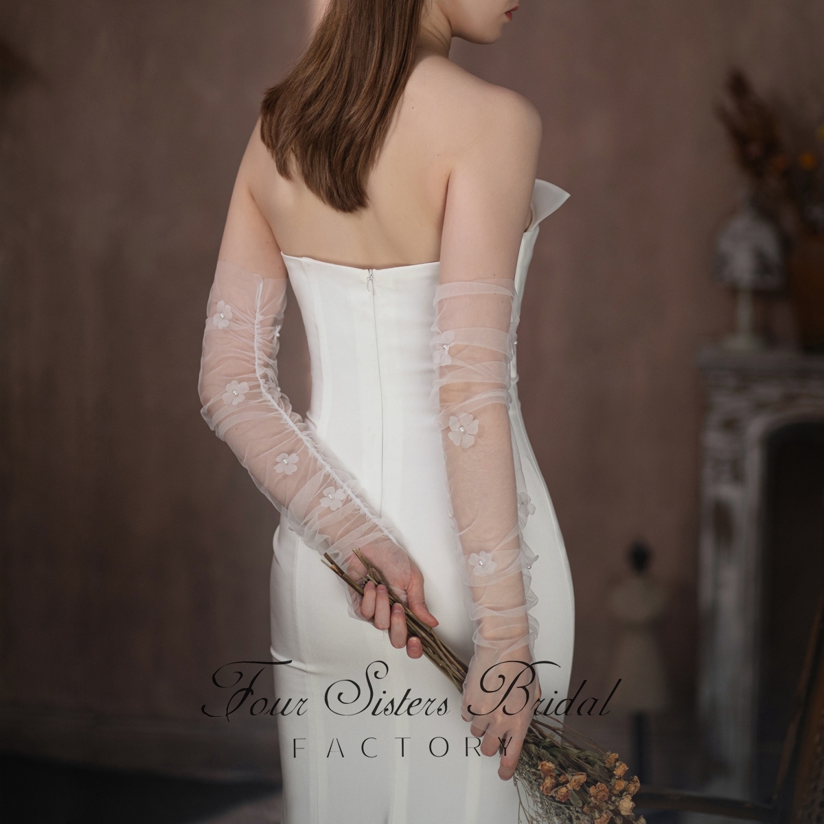 3-D Flowers Wedding Sleeves