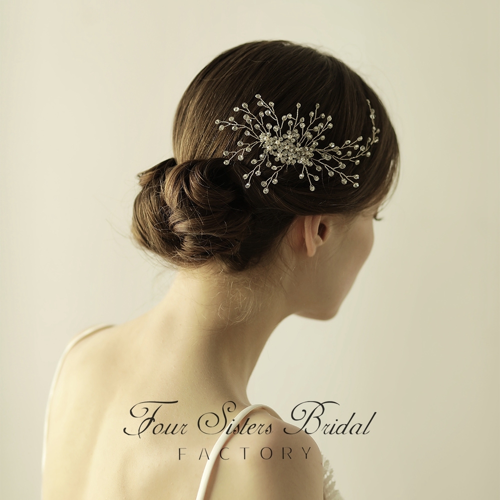 Sparkling Crystal &amp; Pearl Side Comb
