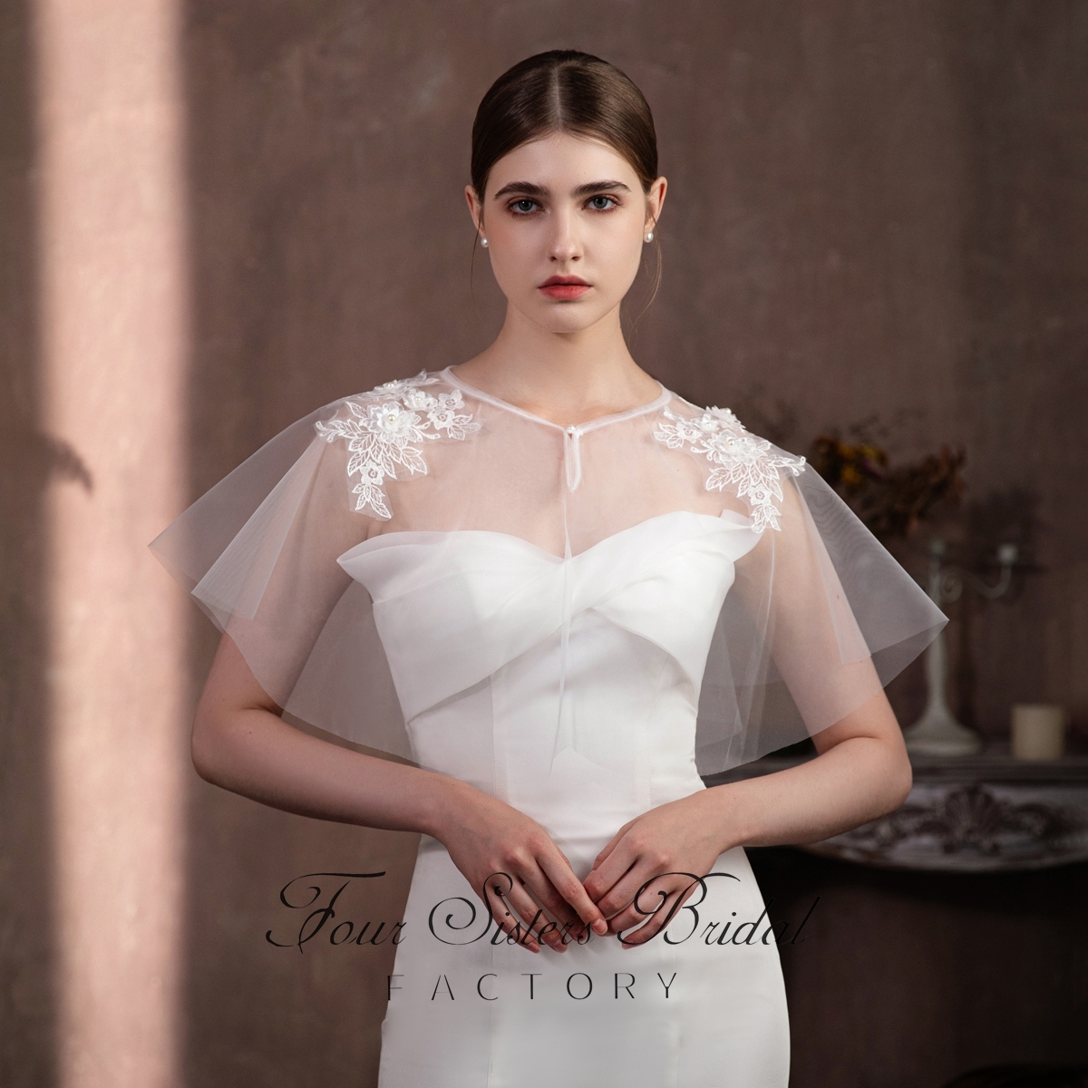 Elegant Lace Bridal Shawl