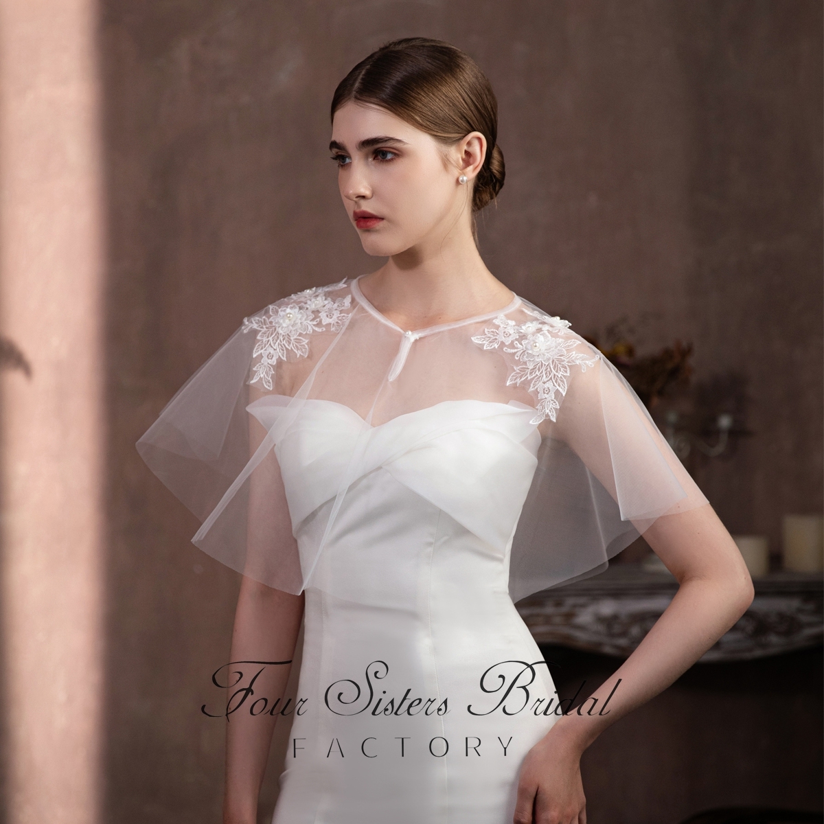 Elegant Lace Bridal Shawl