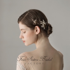 Sparkling Crystal & Pearl Side Comb