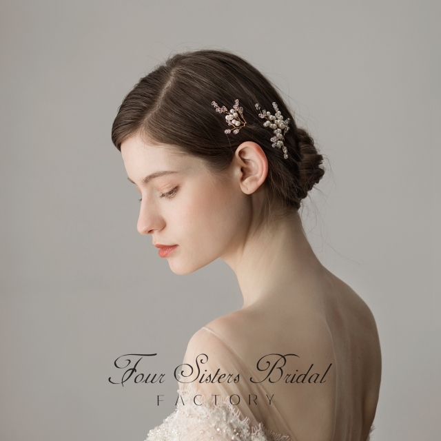 Sparkling Crystal & Pearl Side Comb