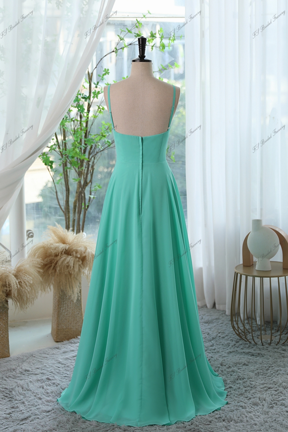 A Line Pleat Chiffon  Bridesmaids Dresses