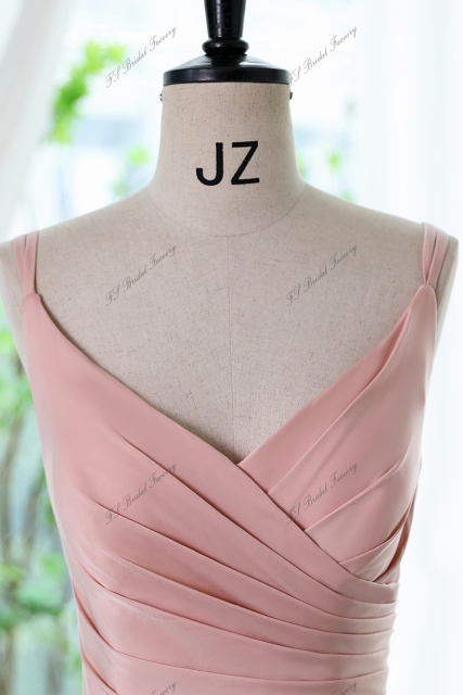 High Split Prom Gown With Spaghetti Straps Back