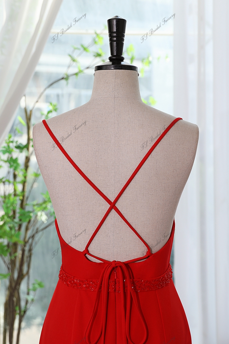 Delicate Crepe Mermaid Prom Dress With Spaghetti Straps