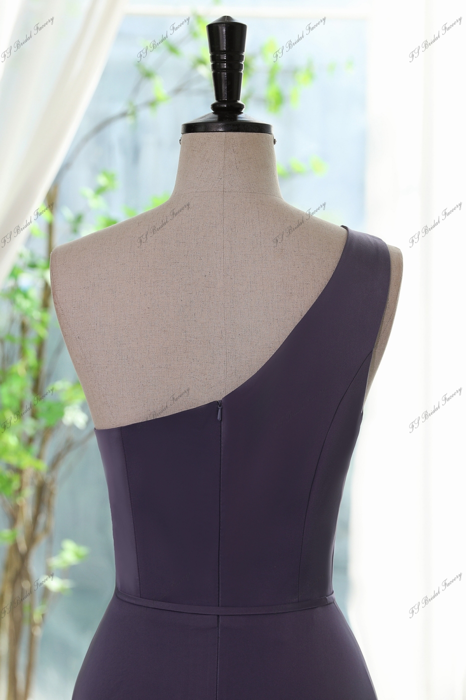One Shoulder Prom Gown With High Split