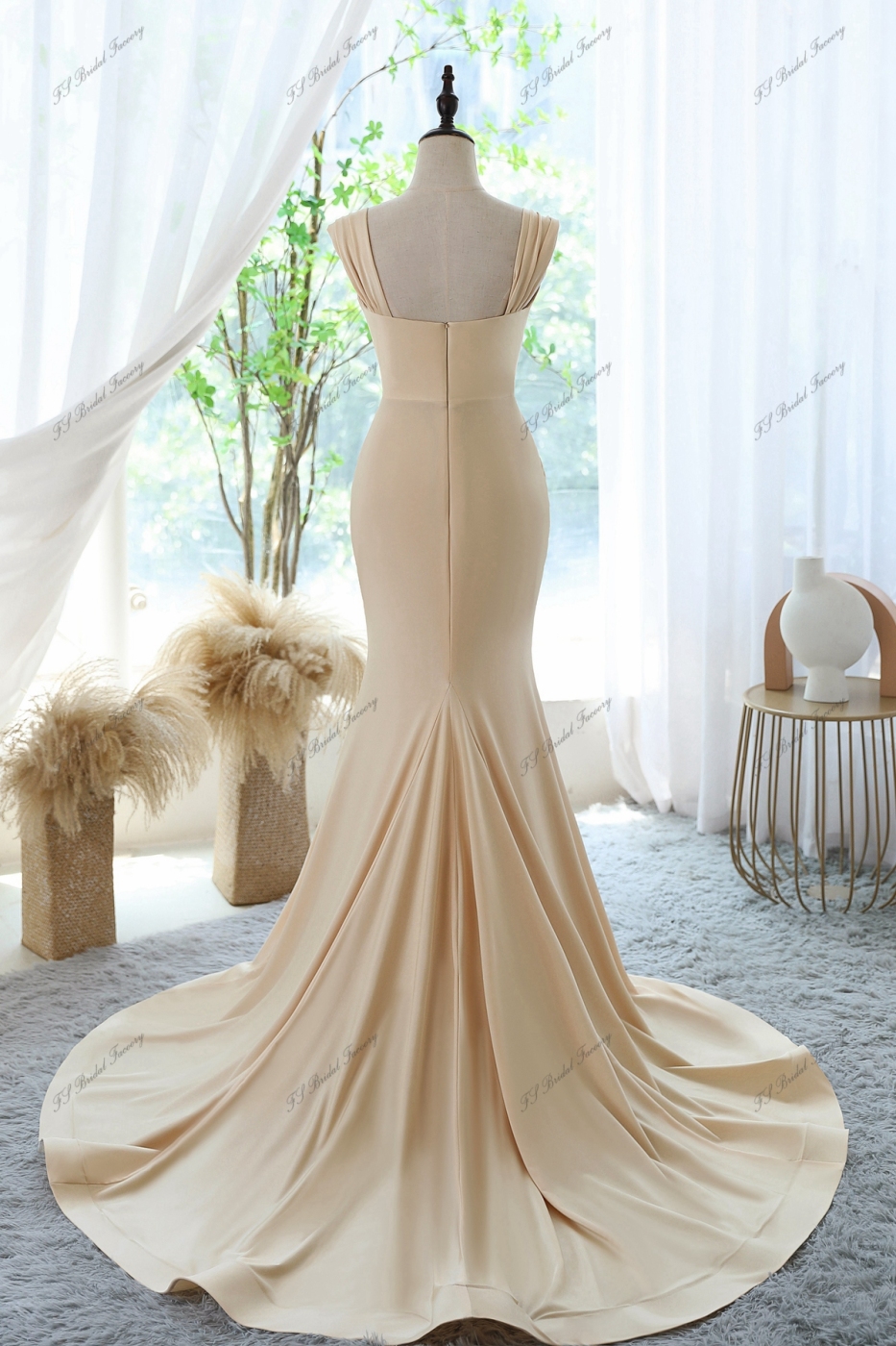 Pleated Mermaid Prom Dress With Skirt Horsehair