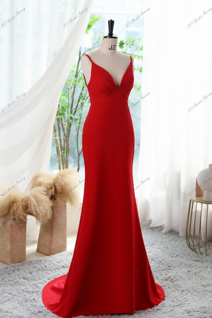 Spaghetti Straps Mermaid Prom Dress With Backless