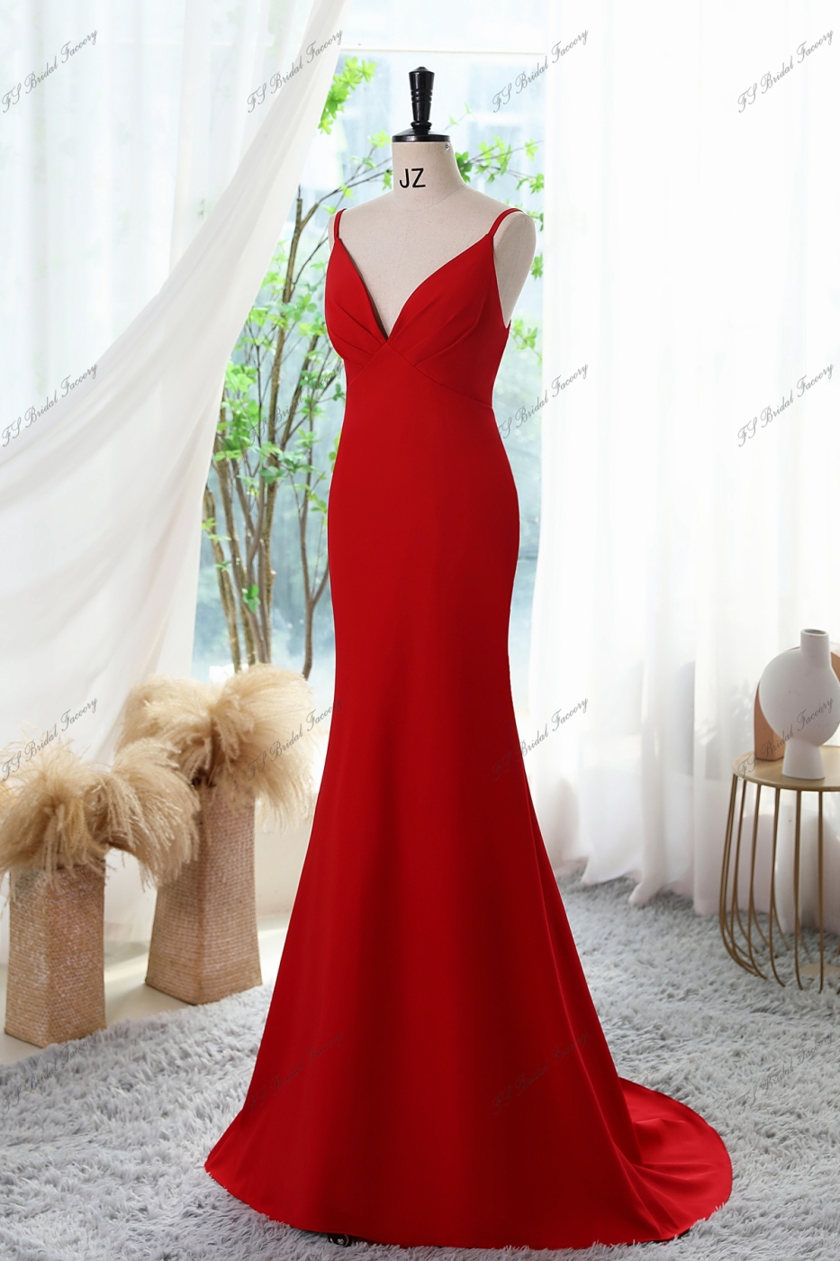 Spaghetti Straps Mermaid Prom Dress With Backless