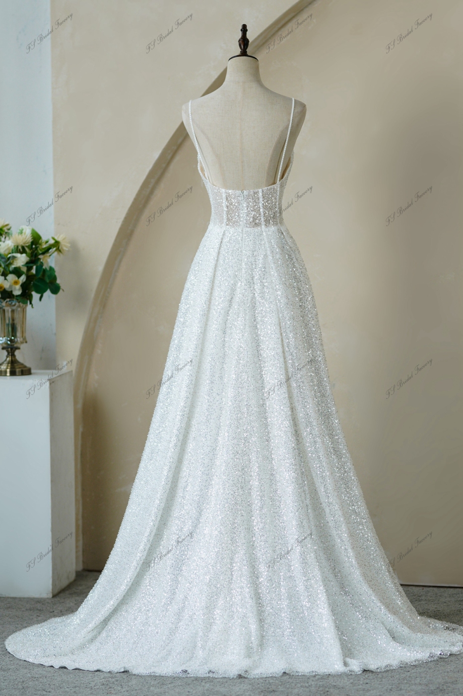 Sparkle Brighter Floating Beaded Lace Wedding Gowns