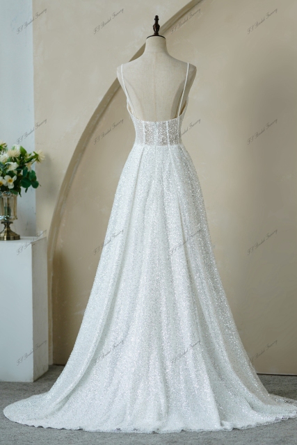 Sparkle Brighter Floating Beaded Lace Wedding Gowns