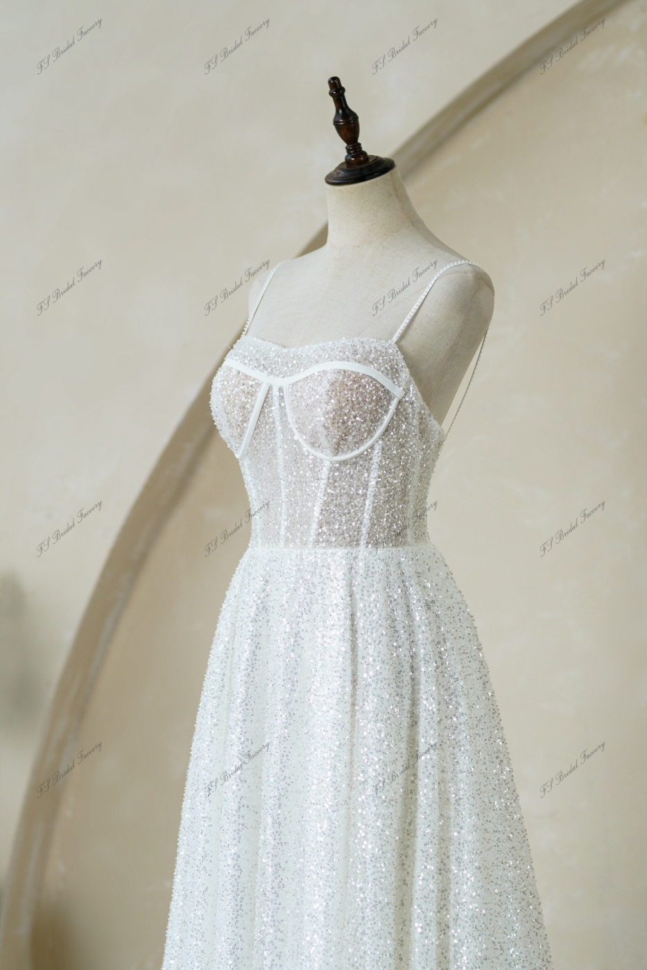 Sparkle Brighter Floating Beaded Lace Wedding Gowns