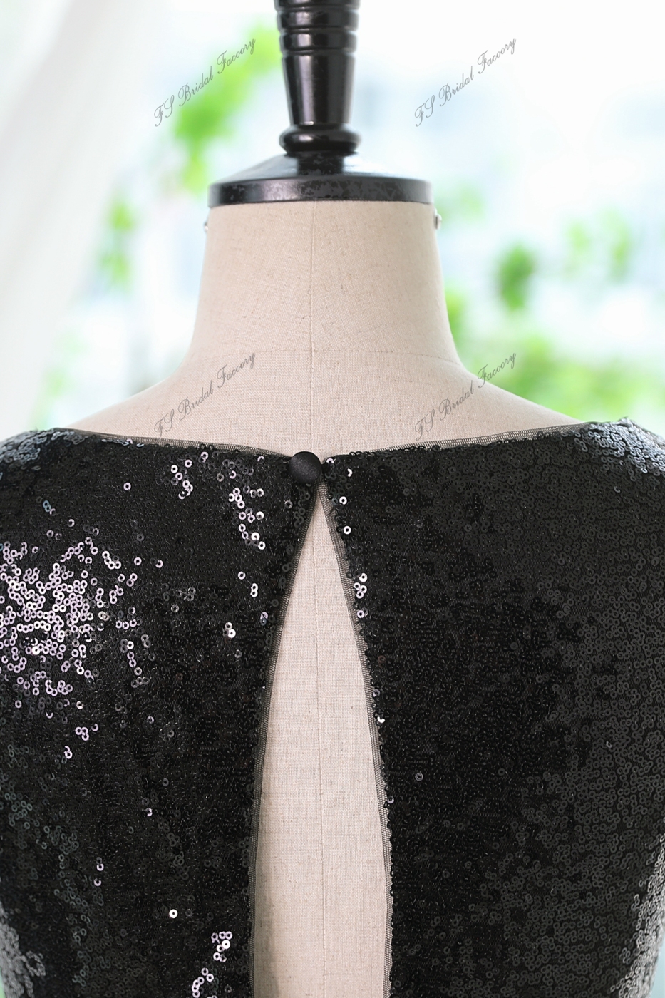 Sequin A-line Prom Dress With A High Slit And V-neck