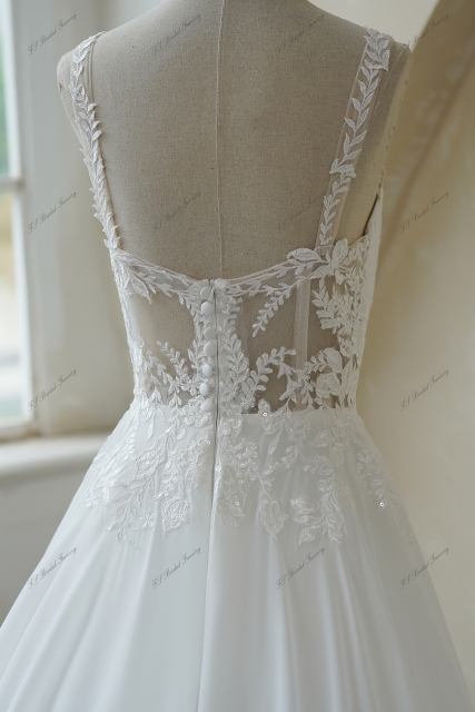 Lace Applique Chiffon Dress