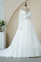 Ruched Bodice With Organza Satin Ball Gown Bridal Dress