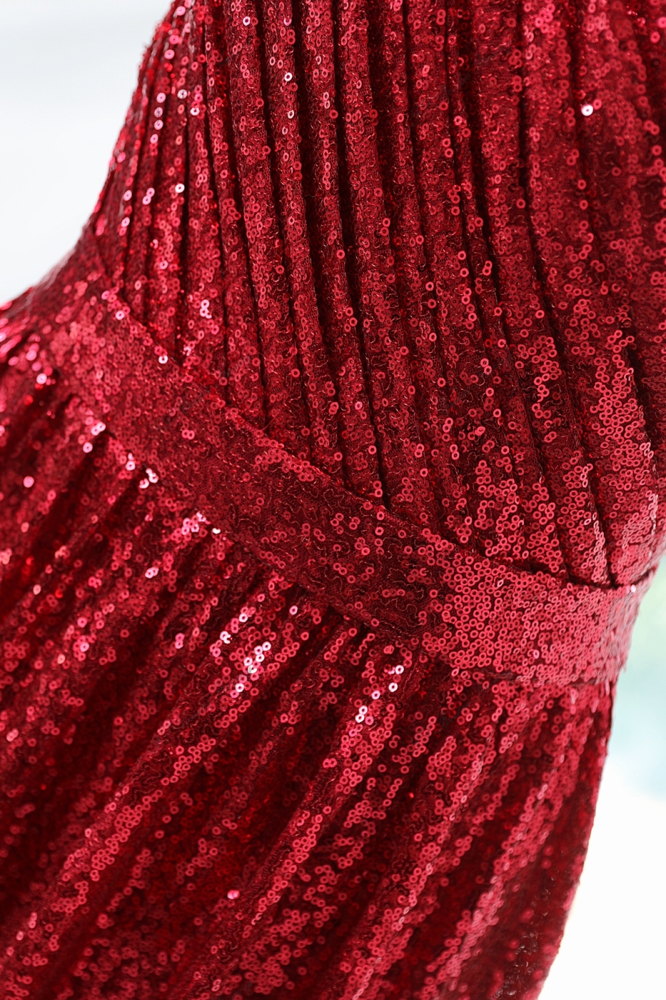 One Shoulder Sequin Prom Dress And A-line long Evening Party Gown