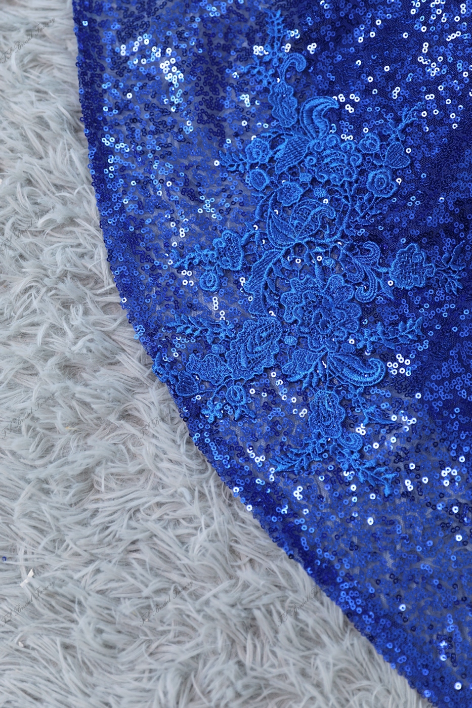 Sequin Mermaid Prom Gown With Plunging Neckline And Spaghetti Straps