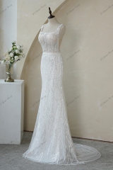 Luxurious Hand Beaded Lace Mermaid Bridal Dress